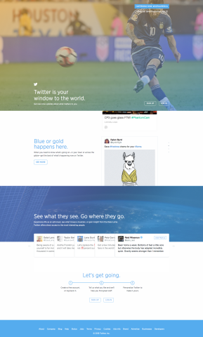Screenshot of the Twitter About page.