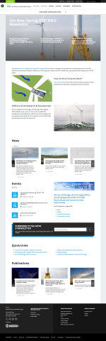 A screenshot of the Energy.Gov Wind homepage.